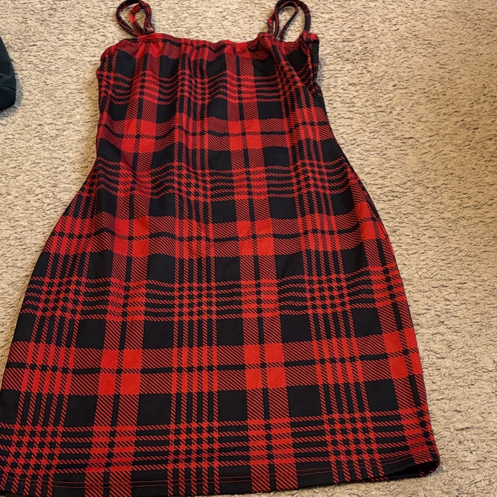 Plaid Red and Black women’s dress